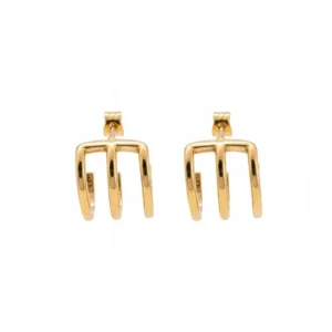 PENDIENTES TRIO DORADO