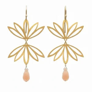 PENDIENTE ABANICO DE LOTO