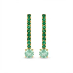 PENDIENTE DESTELLOS VERDES