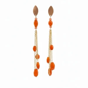 PENDIENTES CRIOPRASA AMBAR HOJA