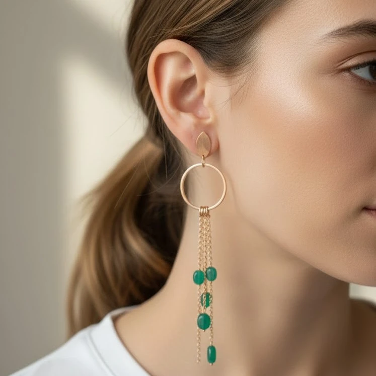 PENDIENTES CRIOPRASA VERDE - Imagen 2