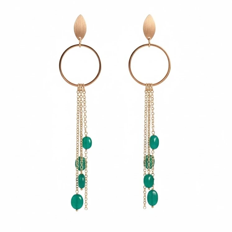 PENDIENTES CRIOPRASA VERDE