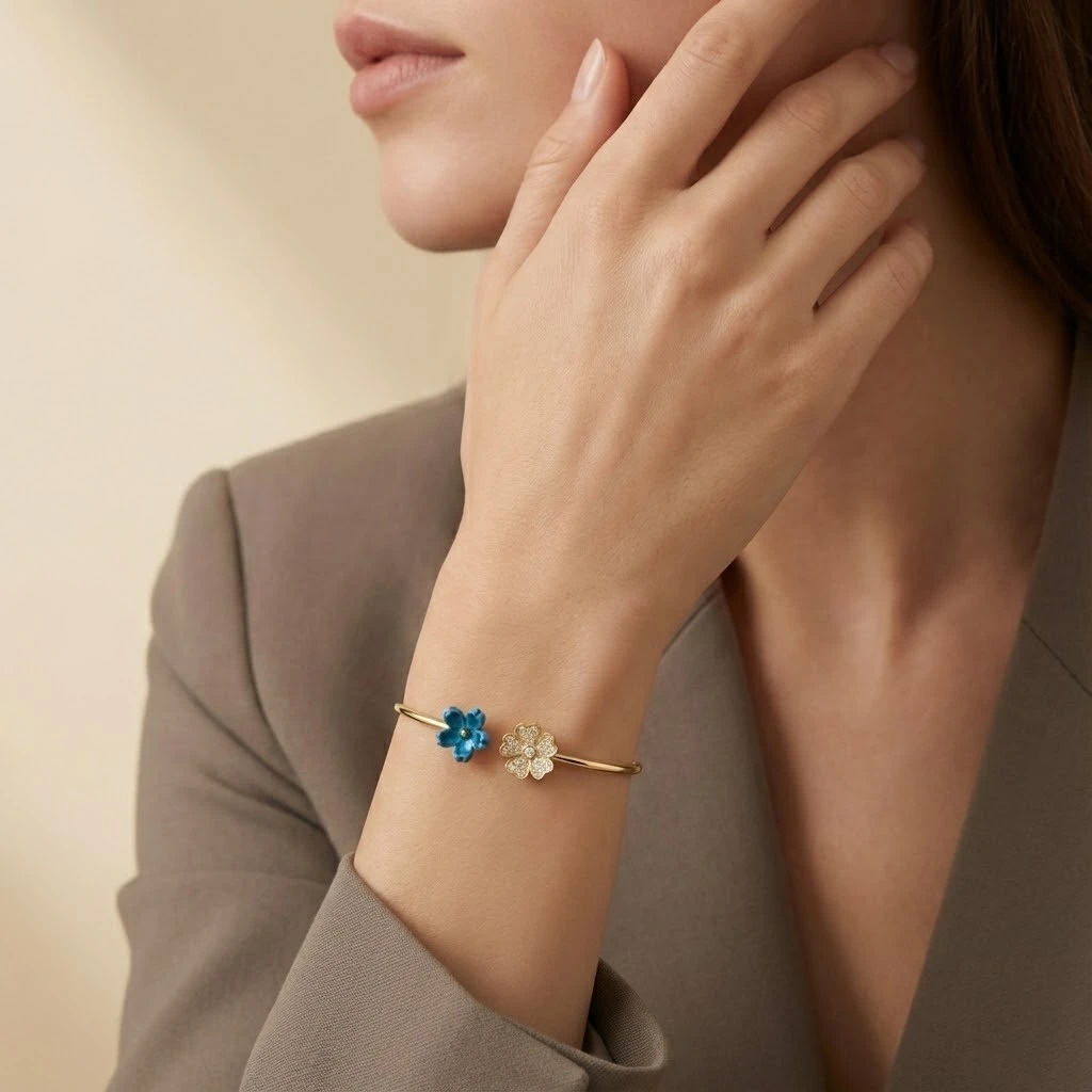 PULSERA DUE FLOR AZUL - Imagen 2