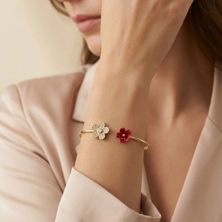 PULSERA DUE FLOR ROJA - Imagen 2