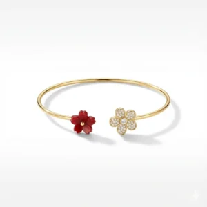 PULSERA DUE FLOR ROJA