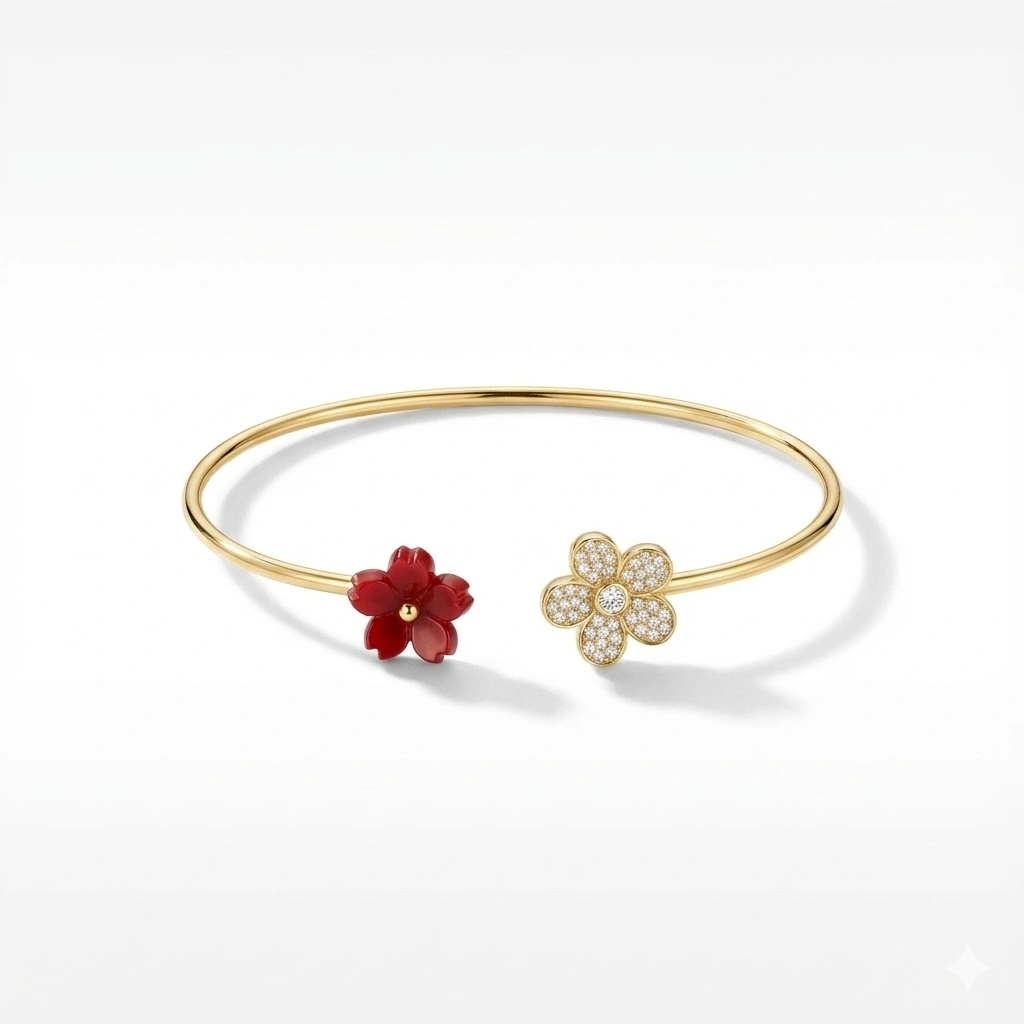 PULSERA DUE FLOR ROJA