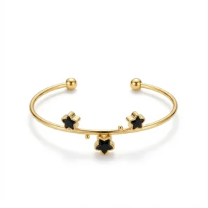 PULSERA STARS NEGRA