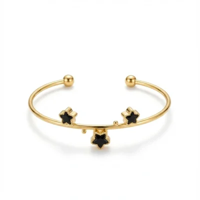 PULSERA STARS NEGRA