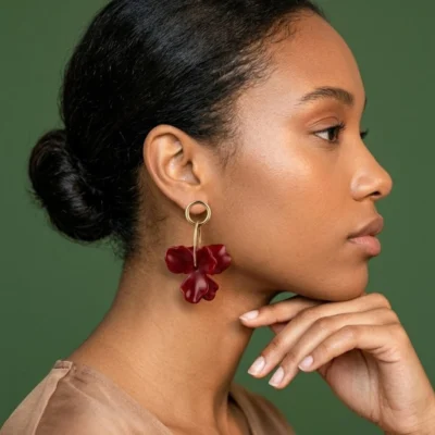 PENDIENTES ALMA EN FLOR SANGRE