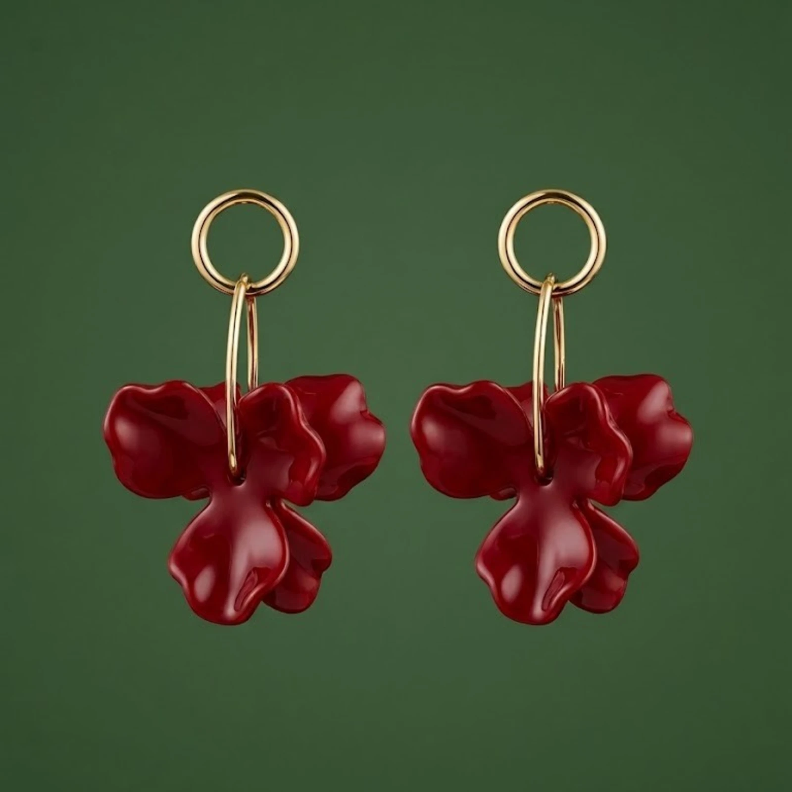 PENDIENTES ALMA EN FLOR SANGRE - Imagen 2